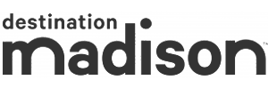 Official logo of Destination Madison, representing tourism and travel in Madison, Wisconsin, featured for travel UGC content and portfolio use